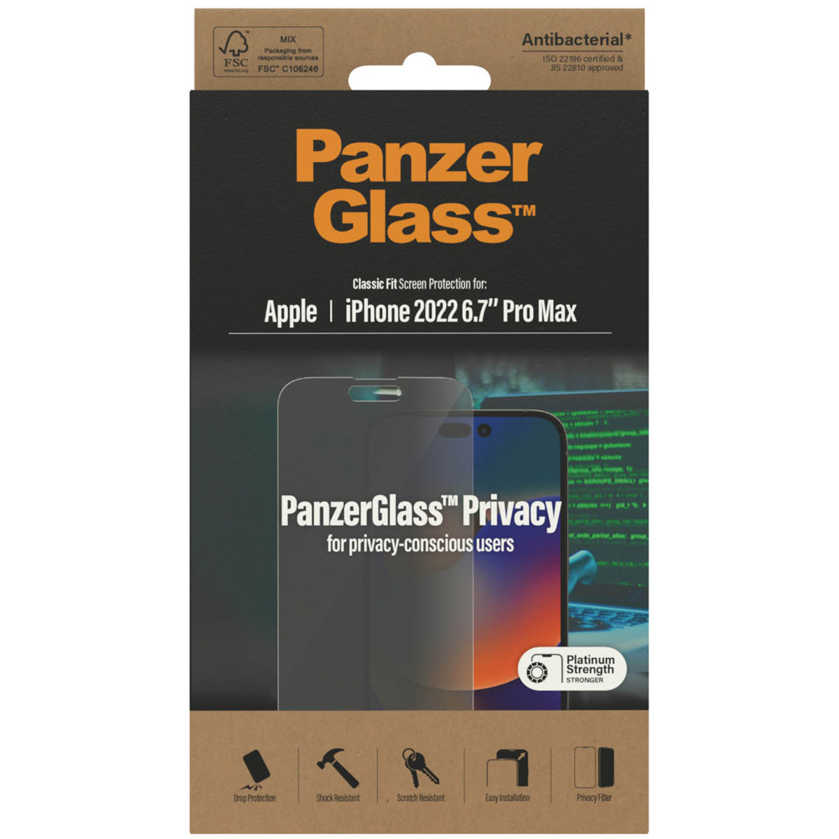 Panzerglass Gehard Glas Privacy Screenprotector Apple iPhone 14 Pro Max