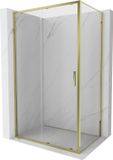 Mexen Exo cabine de douche coulissante 125 x 90 cm, transparent, or