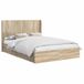 vidaXL Bedframe met opbergruimte en hoofdbord Sonoma Eiken
