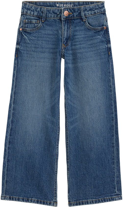 WE Fashion Meisjes wide leg jeans - Dark blue - Maat 122