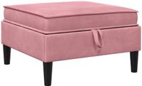 vidaXL Sofa Kruk met Opbergruimte Roze Fluweel
