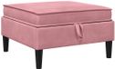 vidaXL Sofa Kruk met Opbergruimte Roze Fluweel