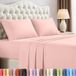 Utopia Bedding Queensize lakenset - 4-delige lakenset voor queensize bed, zachte en luchtdoorlatende microvezel, inclusief 1 hoeslaken, 1 bovenlaken en 2 kussenslopen, roze (Tea Pink)