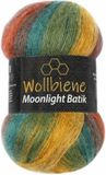Wollbiene Moonlight Batik - Verloopgaren - 100 Gram - 550 meter - Kastanje/Oker/Groen - 3050