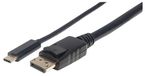 Manhattan 152471 câble adaptateur USB-C vers DisplayPort, 1m, Noir