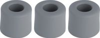 Deltafix Deurbuffer - 3x - deurstopper - grijs - rubber - 30 x 25 mm - schroefbevestiging