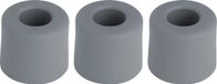 Deltafix Deurbuffer - 3x - deurstopper - grijs - rubber - 30 x 25 mm - schroefbevestiging