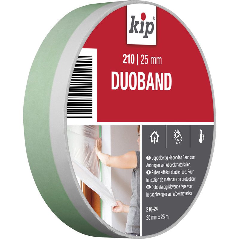 Kip 210 Duoband groen/wit 25mmx25m