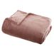 Atmosphera Plaid deken - oud roze - polyester - 130 x 180 cm