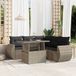 Maison Exclusive - Ensemble de meubles de jardin 6 pièces avec canapé et coussins, gris clair, en polyrotin