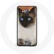 Maniacase Etui voor Samsung Galaxy Grand prime Siamees Zwart Wit Blauw Ogen