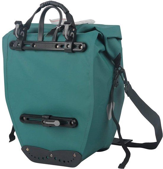 Büchel Luxe Pakaftas / Enkele fietstas - 100% Waterdicht - Met Schouderband - Luxe Pakaf-Systeem - 25,4 Liter - Turquoise