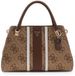 GUESS Noelle II Luxury Satchel Latte Logo / Brown