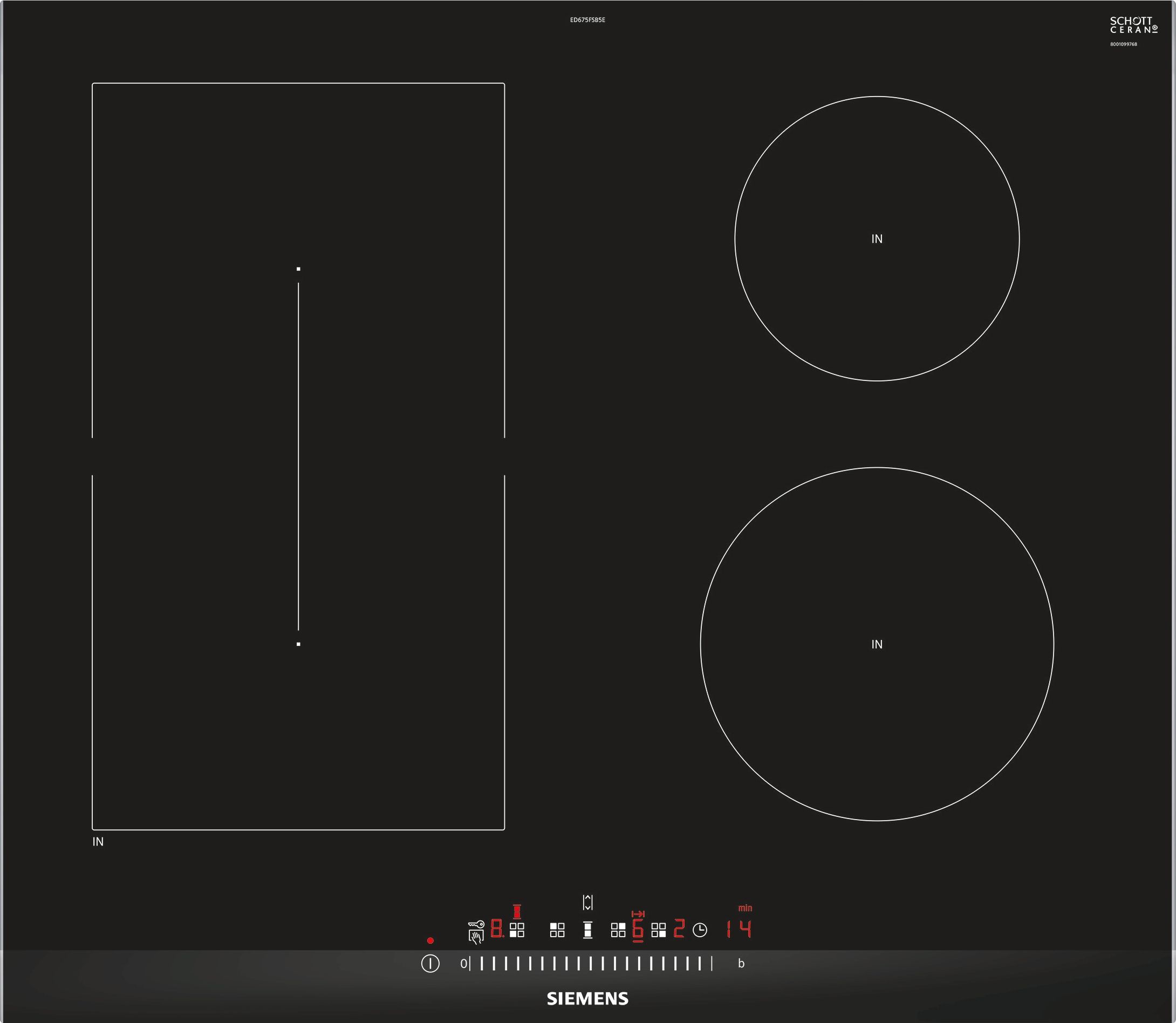 Siemens iQ500 ED675FSB5E - Inductie Kookplaat - 60 cm - Zwart
