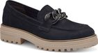 Tamaris Dames Instappers 1-24707-42 Blauw Leer Maat 37 EU
