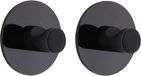 Tendance Plakhaakje rond - 2 stuks - Zwart - Zink - Zelfklevend
