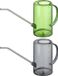 Merkloos Set van 2 arrosoirs 1 L Plastique Inox avec bec long pour plantes d'intérieur gris/vert