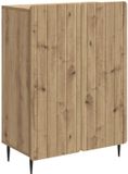 vidaXL Dressoir Artisanaal eiken 66 x 34,5 x 92 cm Bewerkt hout
