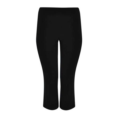Yoek cropped flared broek zwart - 8718855272412