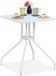 Merkloos Relaxdays Tuintafel Vierkant - 73 x 62 x 62 cm - Wit