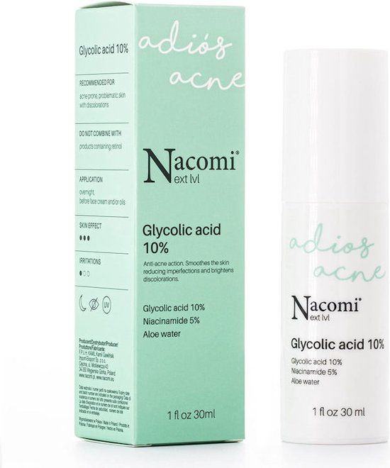 Nacomi Glycolic Acid Glycolzuur Peeling Serum 10% - 30ml