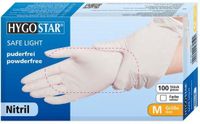 Hygostar nitril poedervrije handschoenen wit maat S