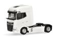 Herpa vrachtwagen model DAF XG+ facelift trekker 2-assig, wit, schaal 1:87, voor diorama, modelbouw, verzamelobject, Made in Germany, kunststof