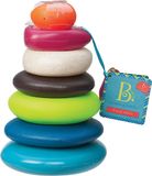 B. toys Stapeltoren – motoriekspeelgoed om te stapelen en te sorteren, educatief speelgoed, kleurrijke ringen, babyspeelgoed vanaf 6 maanden (7 delen)
