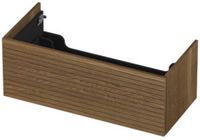 INK - Onderkast 1 Lade Push 2 Open Horizontaal Gefreesd Bestaande Uit - 1000x450x376 Mm - Massief Eiken Aqua