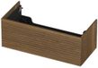 INK - Onderkast 1 Lade Push 2 Open Horizontaal Gefreesd Bestaande Uit - 1000x450x376 Mm - Massief Eiken Aqua