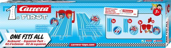 Carrera FIRST - Uitbouwpakket FIRST Racebaan - "One fits all" - Racebaan onderdeel - Kunststof - Netstroom