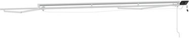 vidaXL - Manuele luifel frame met zonne-LED - 5 x 3 m - Wit