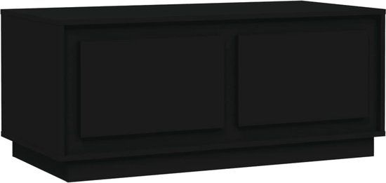 vidaXL Salontafel 102x50x44 cm Bewerkt Hout Zwart
