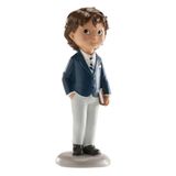 dekora Taartfiguur voor de eerste communie, decoratie voor jongens, taarttopper voor communie van voedselveilige hars