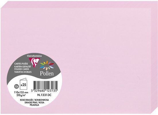 Pollen by Clairefontaine C6 Double Cards, 210 gsm, Gold
