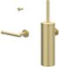 IVY Accessoireset 1 - Wandmodel Toiletborstelhouder met Handdoekhaak en Toiletrolhouder - Geborsteld Mat Goud