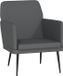 vidaXL Fauteuil 61x78x80 cm kunstleer grijs