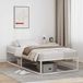 Prolenta Maison Exclusive Lit simple exclusif - Structure de lit sans matelas, blanc, 90x200 cm, en métal