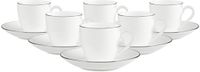 Villeroy & Boch Anmut Platinum No.1 Mokkatasse/Espressotasse mit Untertasse 60 ml 6er Set