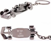 MC Living KadoExpress Formule 1 Sleutelhanger Met Gravering - Hop Hop Gas Erop