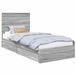 vidaXL Opbergbed Grijs Sonoma 90 x 190 cm Bewerkt Hout