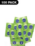 EXS Glowing Condoms - 100 Pack - Natural Latex - Lubricated - Standard Size - Medical Device