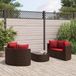 Prolenta Maison Exclusive - Tuinset voor de tuin, bestaande uit 5 delen met kussens, bruin, gemaakt van polyrotan