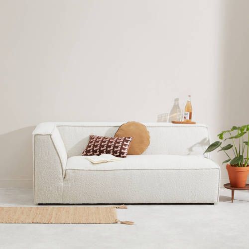 Newton modulair bankelement (bouclé ) (2-zits arm links) - beige