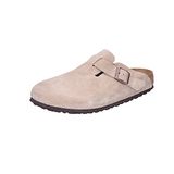 Birkenstock Sabots Boston Femme, Taupe