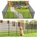 Clôture de jardin Métal 5 panneaux 3,5 m 102 cm de haut