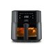 CASO AirFry 6.0 - Heteluchtfriteuse, Airfryer, 6 liter, timer, bijzonder stil 38 db, shake-reminder, 8 praktische voorinstellingen, touch-bediening, roestvrijstalen binnenkant, zwart