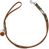 HUNTER Verstelbare hondenriem LEMVIG, cognac/olijf, leer, 15/200