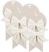 Mica Decorations Kerst ornamenten strikken - 8x st - wit met glitter - 12 x 13 cm
