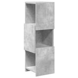 vidaXL Hoekkast 25,5x25x80cm Bewerkt Hout Beton Grijs